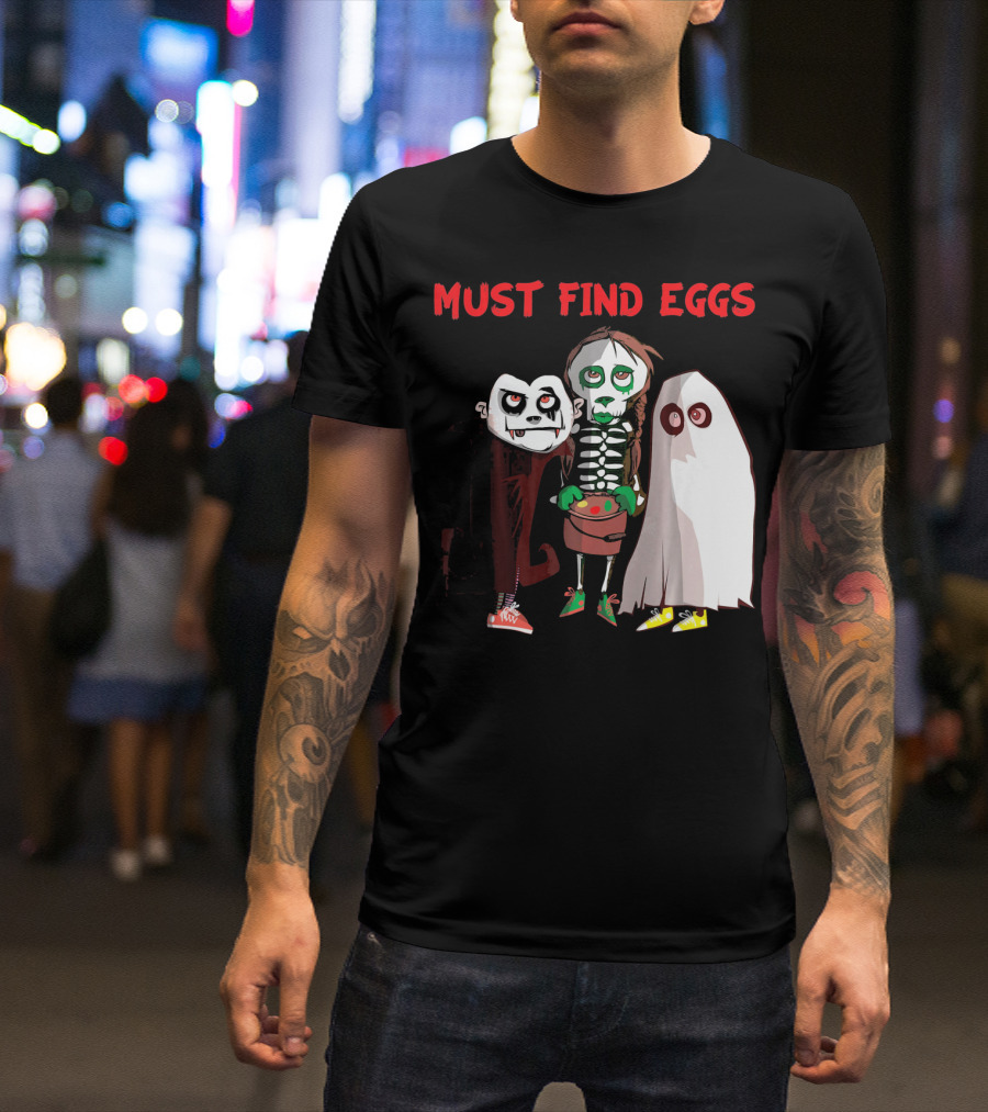 Must Find Eggs Funny Zombies Searching For Easter T-Shirt