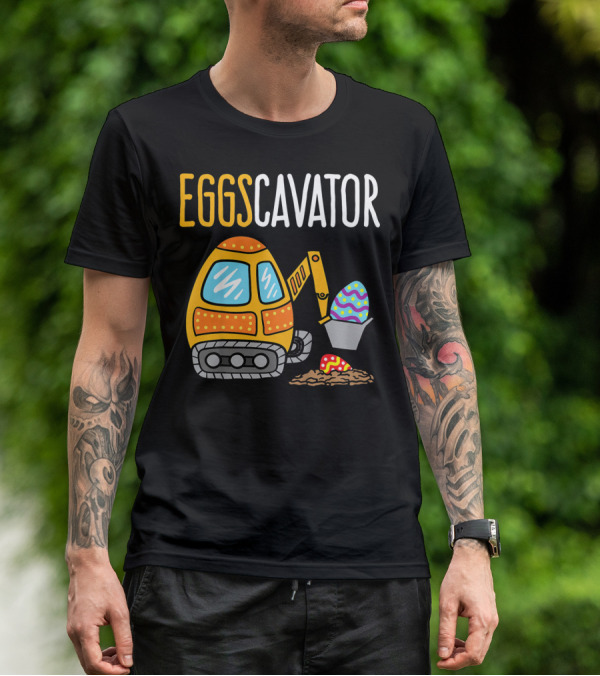 Eggscavator Kids Easter Egg-Digging Excavator Boys T-Shirt