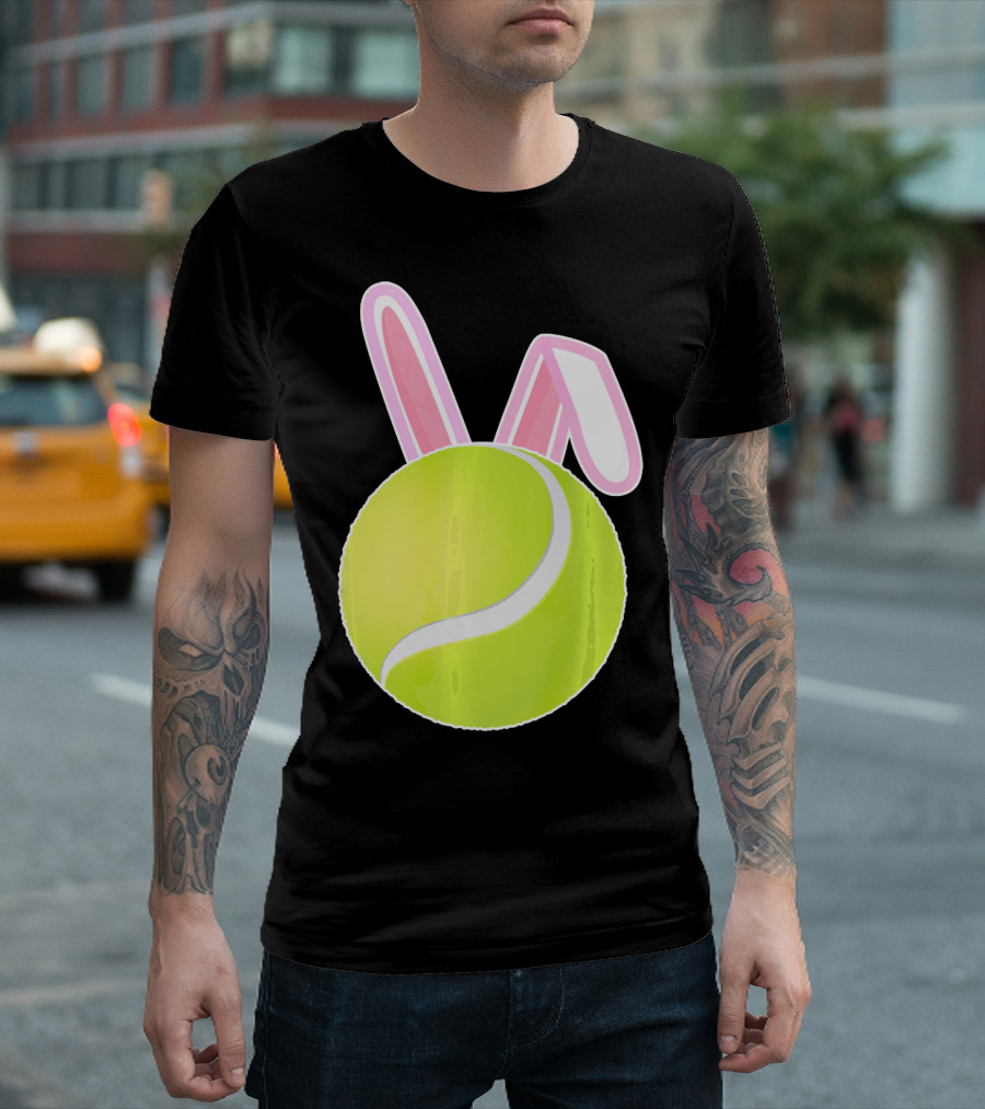 Tennis Ball with Easter Bunny Ears T-Shirt