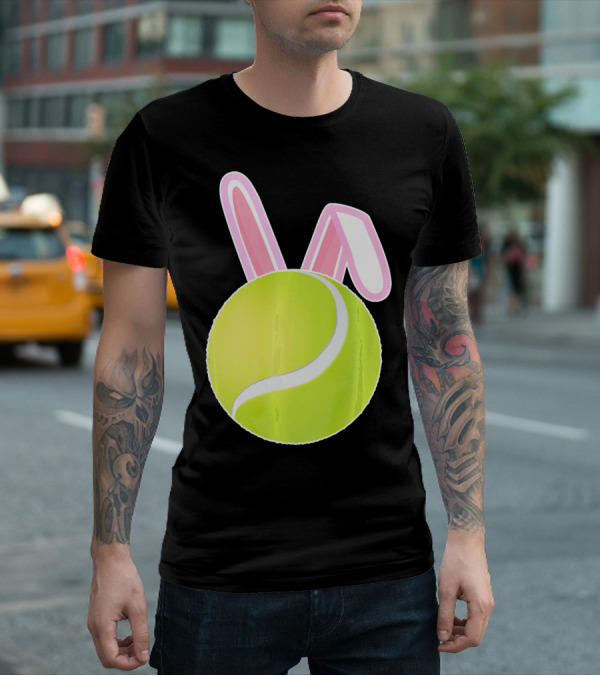 Tennis Ball With Easter Bunny Ears T-Shirt