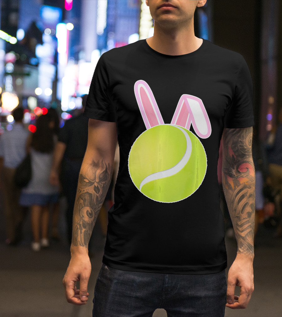 Tennis Ball With Easter Bunny Ears T-Shirt