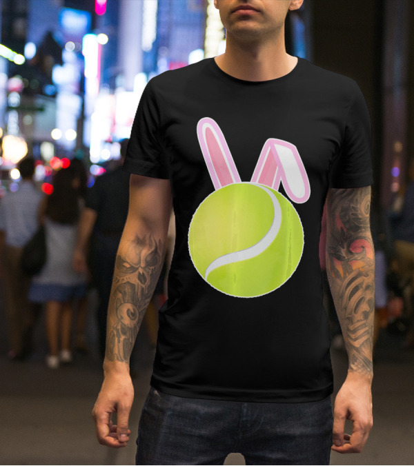 Tennis Ball With Easter Bunny Ears T-Shirt