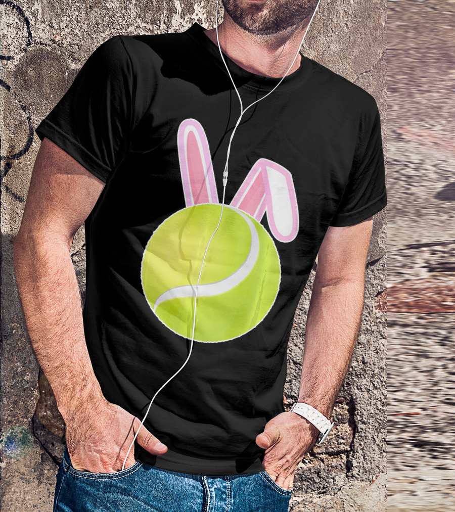 Tennis Ball With Easter Bunny Ears T-Shirt