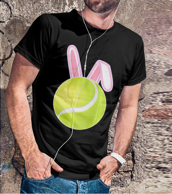 Tennis Ball With Easter Bunny Ears T-Shirt