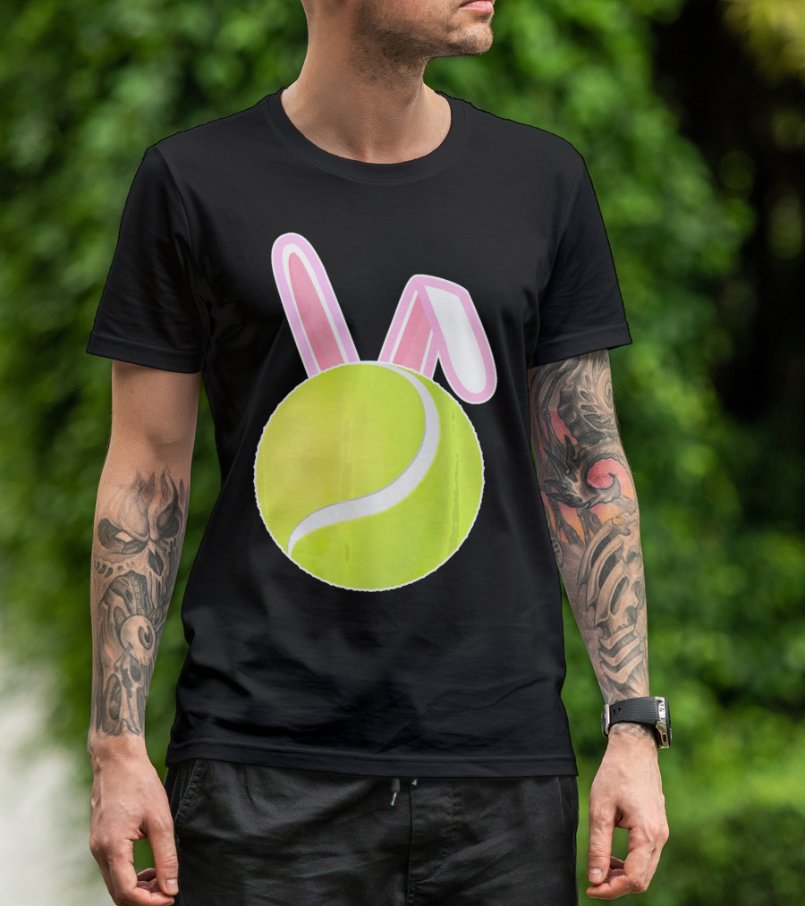 Tennis Ball With Easter Bunny Ears T-Shirt
