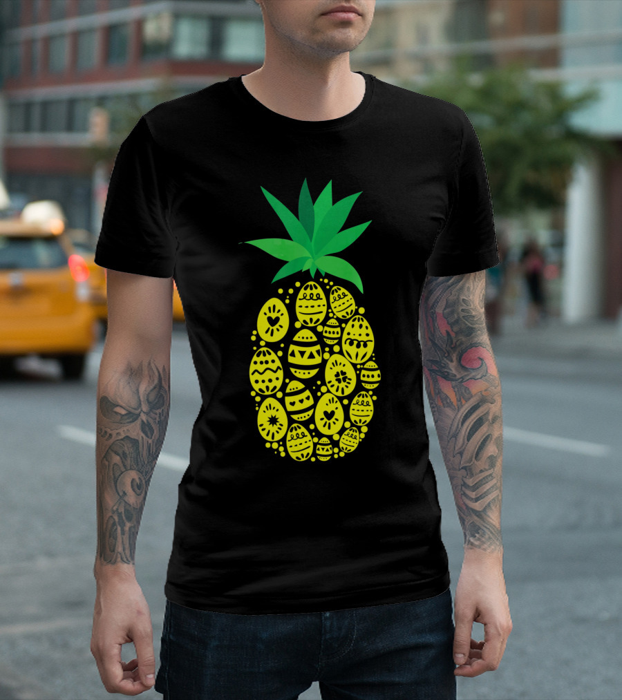 Funny Pineapple Easter Eggs Hunting East T-Shirt