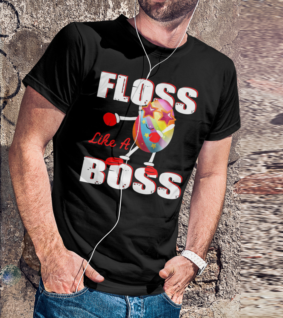 Floss Like A Boss Rainbow Star Egg T-Shirt