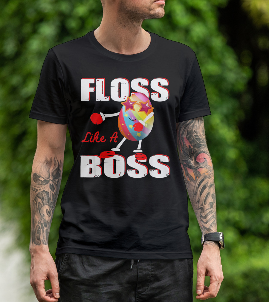 Floss Like A Boss Rainbow Star Egg T-Shirt
