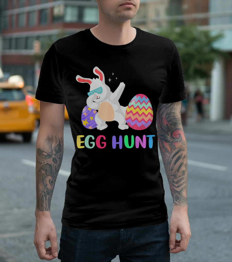 Easter Bunny Dabbing Egg Hunt Funny Easter T-Shirt