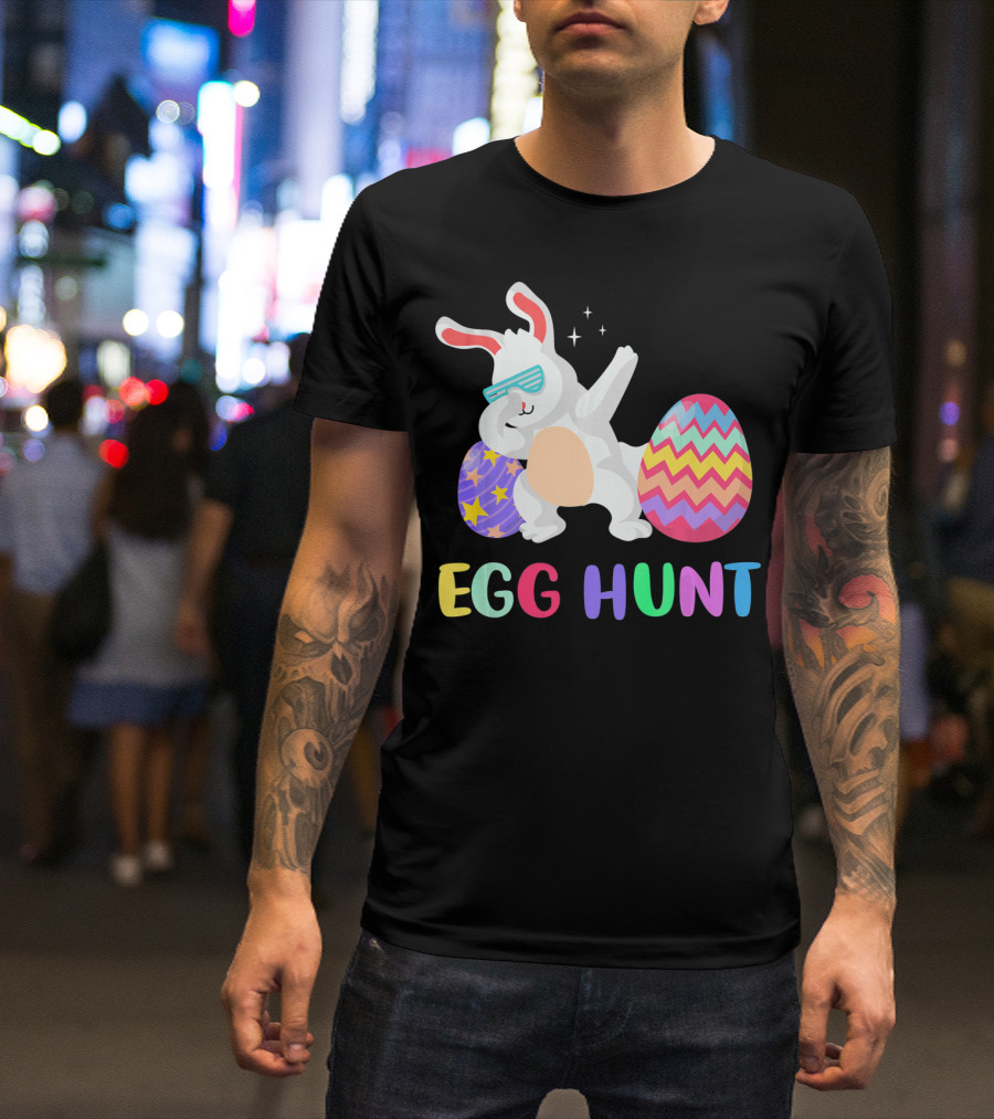 Easter Bunny Dabbing Egg Hunt Funny Easter T-Shirt