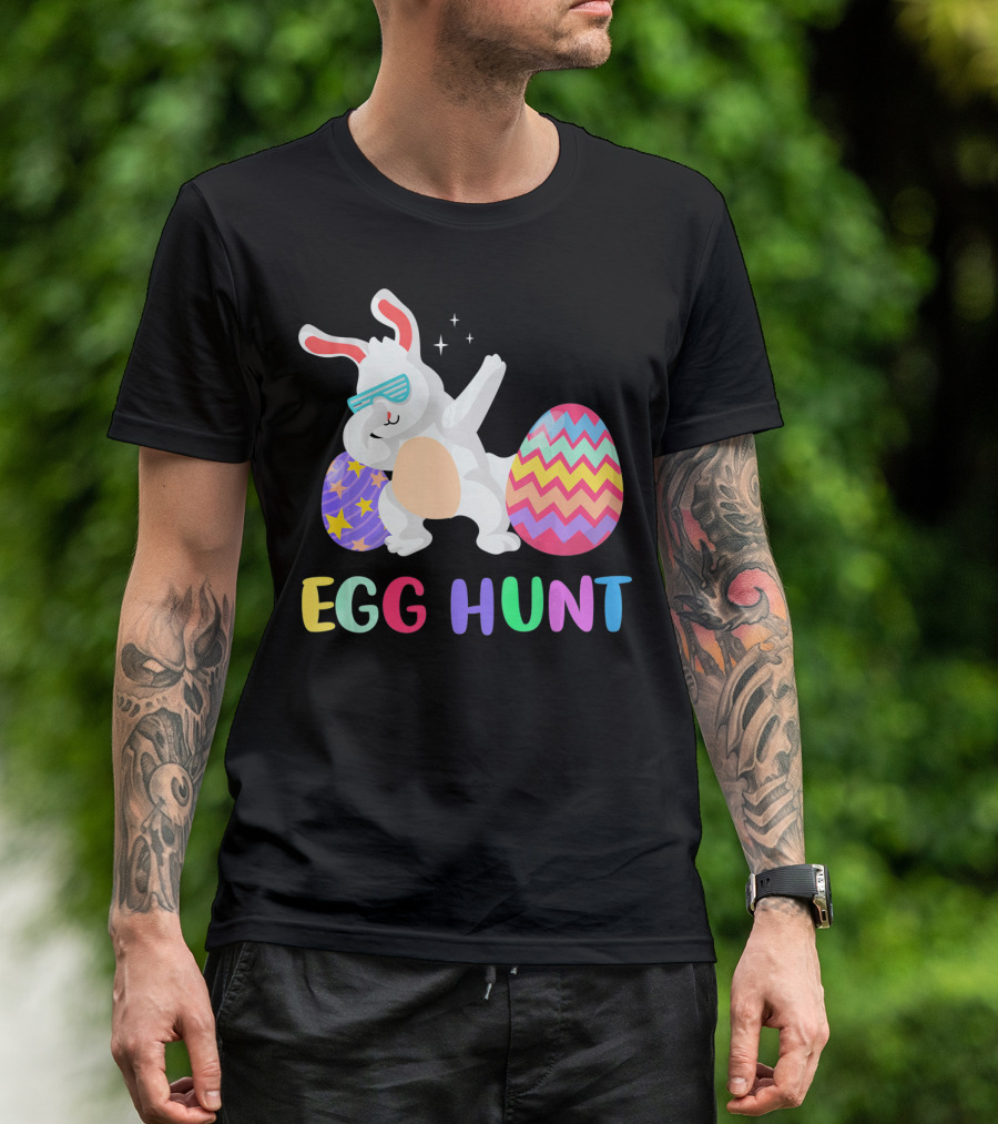 Easter Bunny Dabbing Egg Hunt Funny Easter T-Shirt