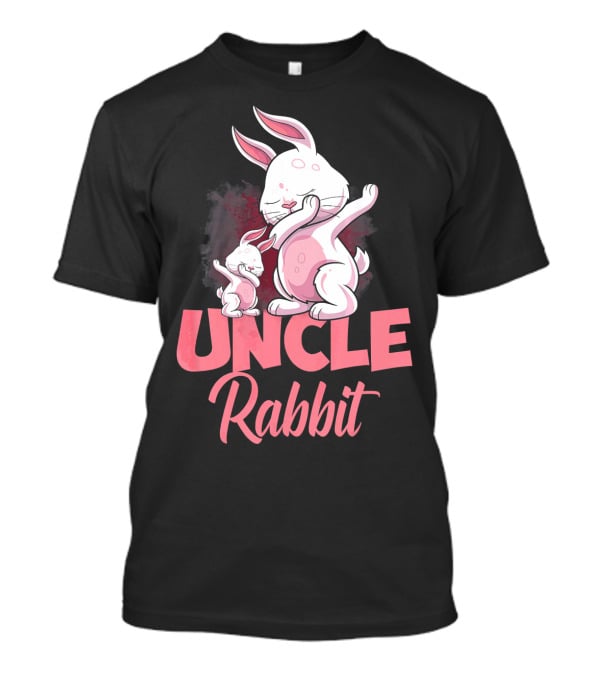 Uncle Rabbit Matching Family Bunny Playful Pink Easter T-Shirt