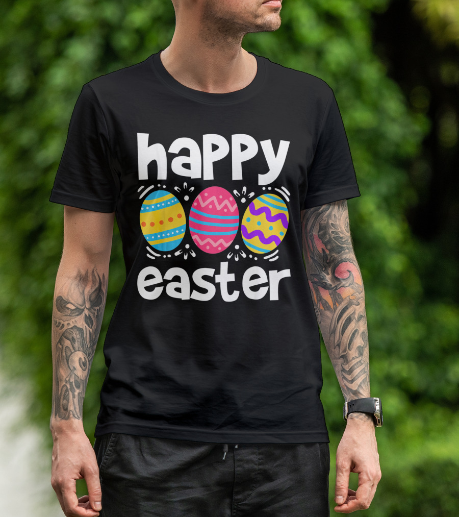 Happy Easter Colorful Eggs T-Shirt