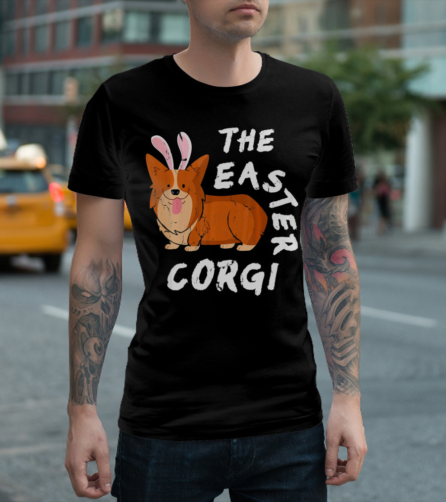 The Easter Corgi Bunny Ears T-Shirt