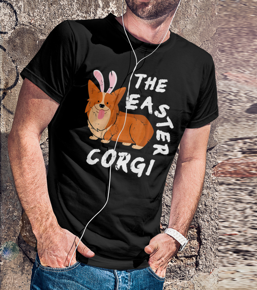 The Easter Corgi Bunny Ears T-Shirt