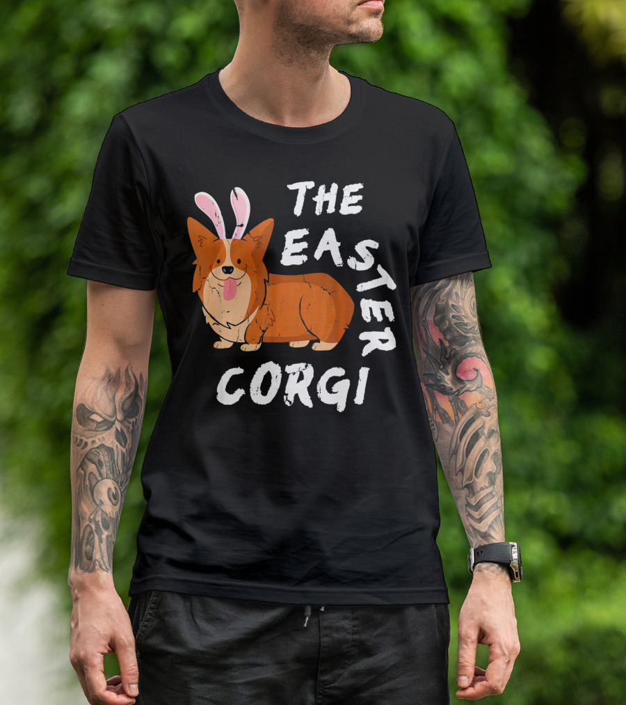 The Easter Corgi Bunny Ears T-Shirt