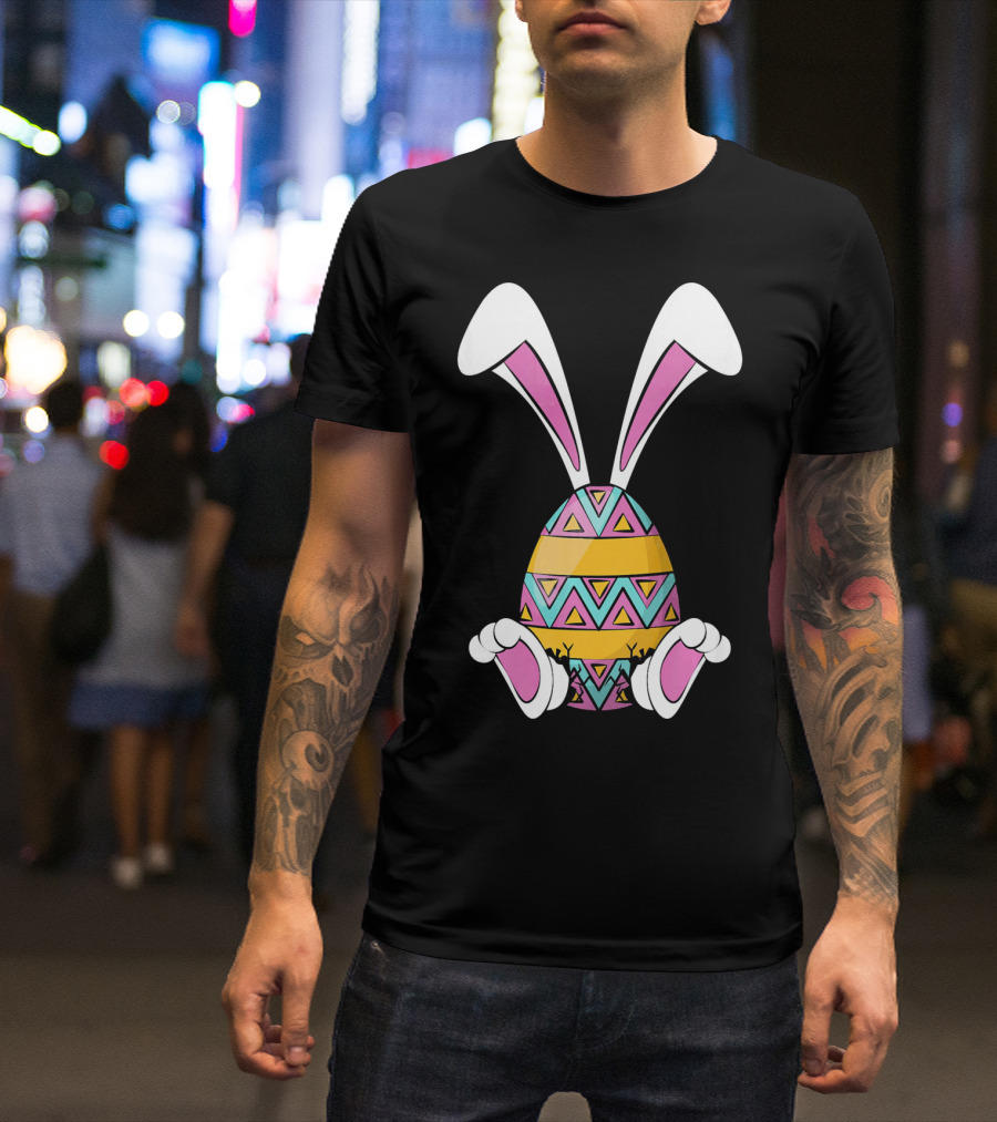 Funny Bunny Easter Egg Cute Happy Rabb T-Shirt