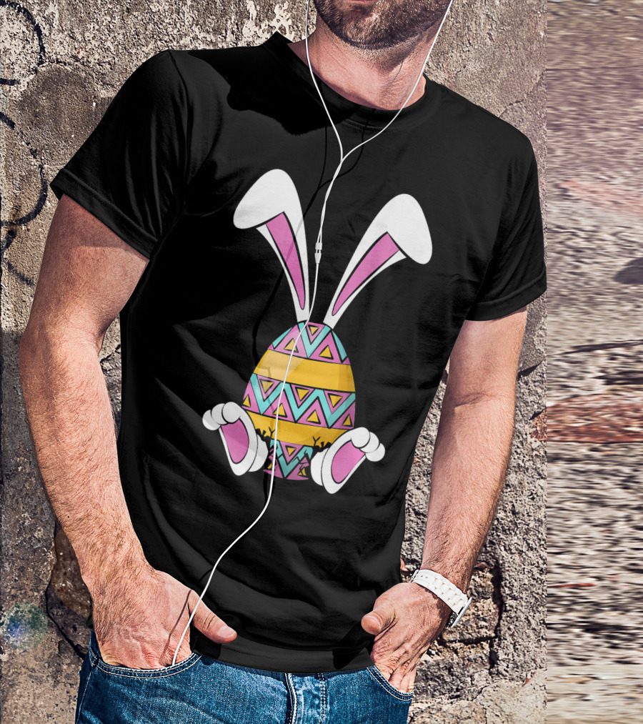 Funny Bunny Easter Egg Cute Happy Rabb T-Shirt