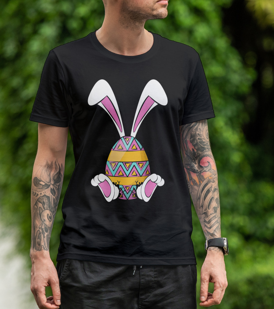 Funny Bunny Easter Egg Cute Happy Rabb T-Shirt