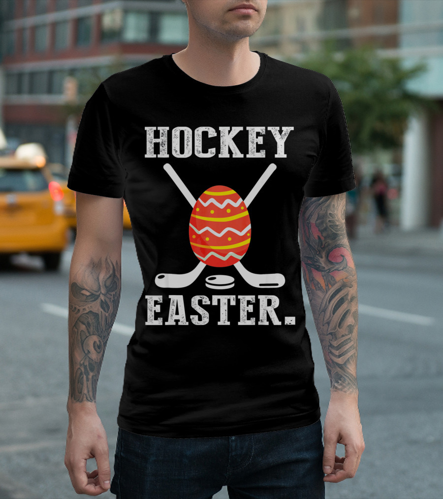 Hockey Easter Egg Crossed Sticks T-Shirt