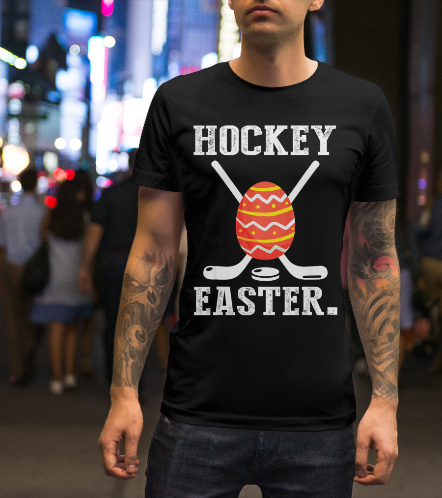 Hockey Easter Egg Crossed Sticks T-Shirt