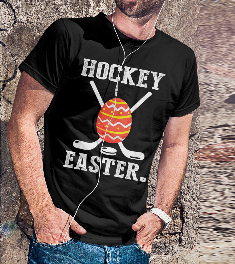 Hockey Easter Egg Crossed Sticks T-Shirt