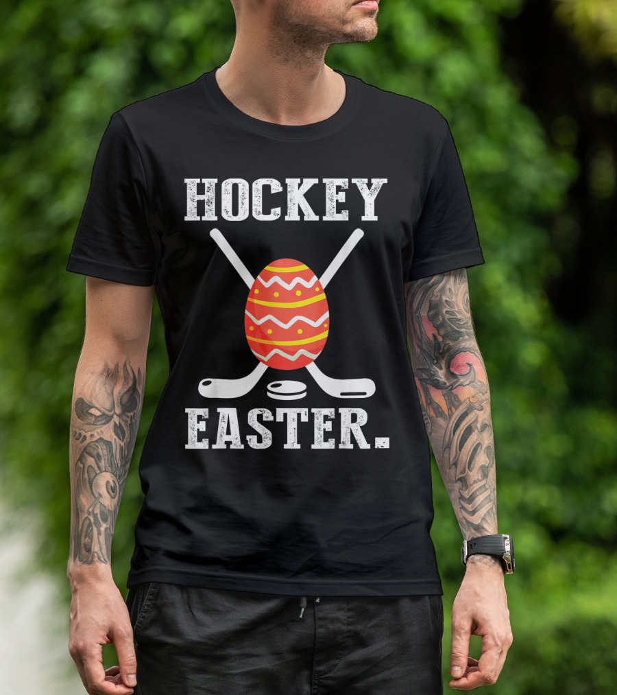 Hockey Easter Egg Crossed Sticks T-Shirt