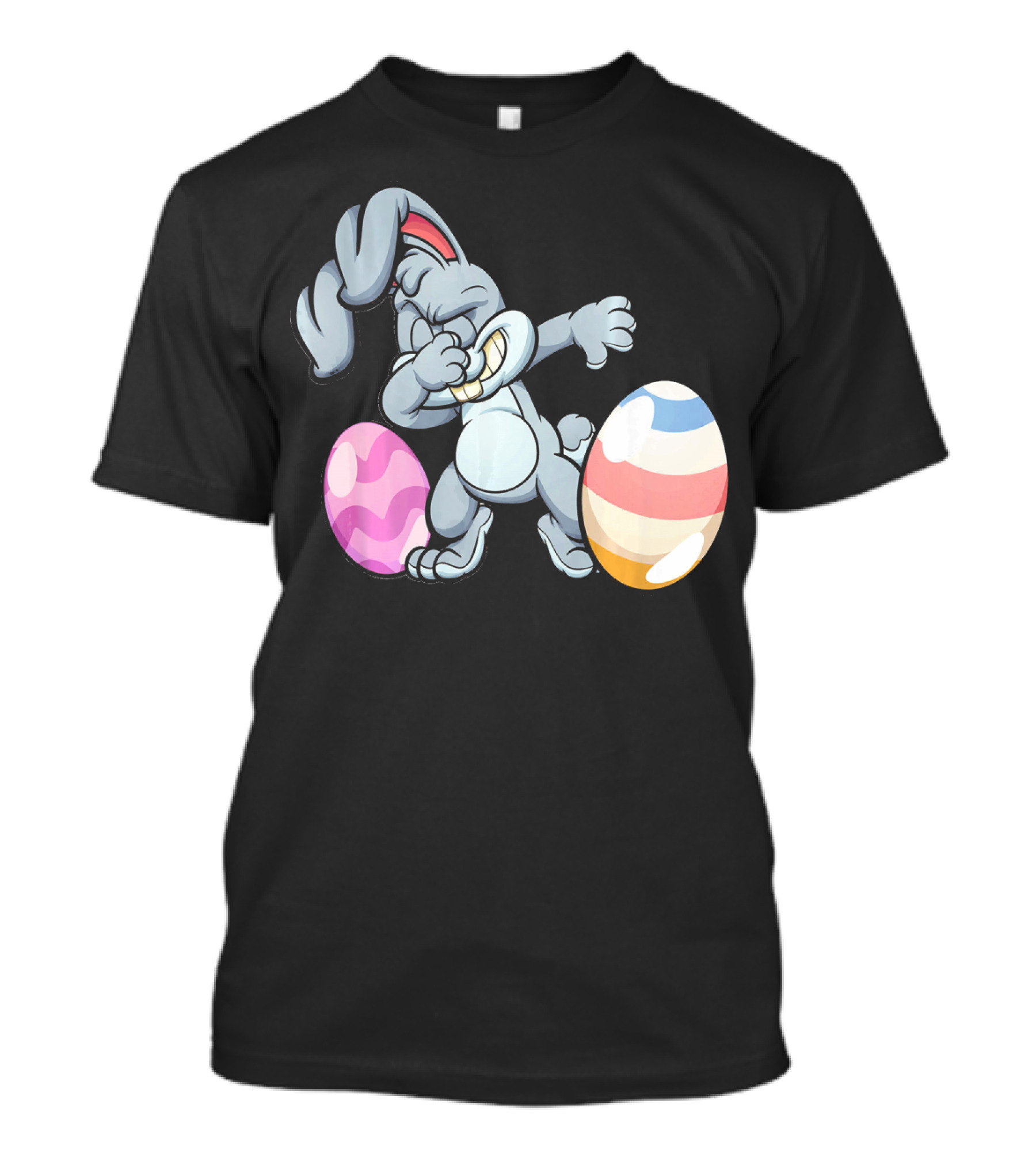 Hilarious Dabbing Easter Bunny Rabbit With Colorful Easter Eggs T-Shirt