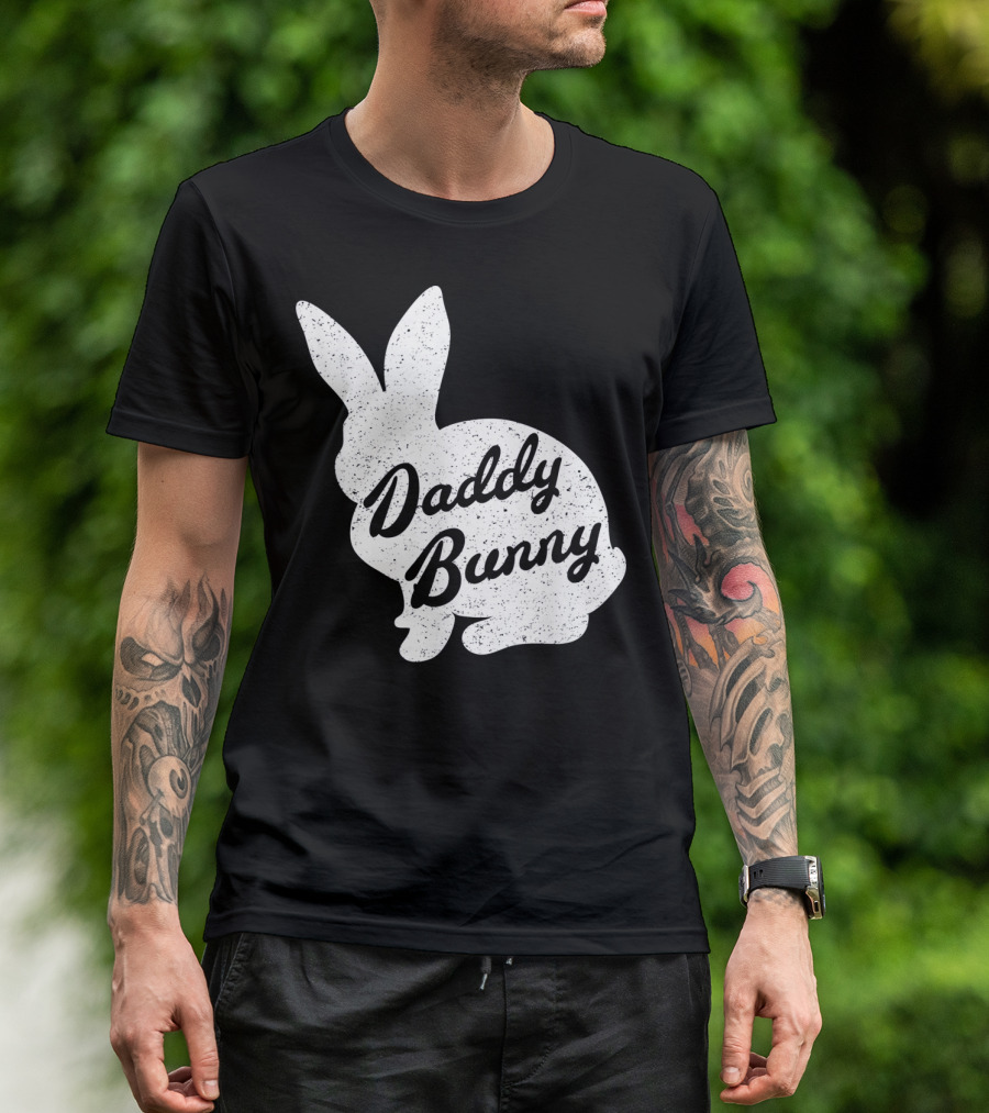 Daddy Bunny Mens Funny And Cute Easter T-Shirt