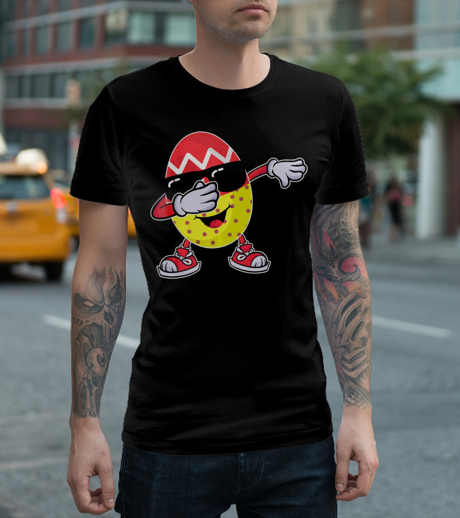 Easter Egg Dabbing Sunglasses And Sneakers T-Shirt