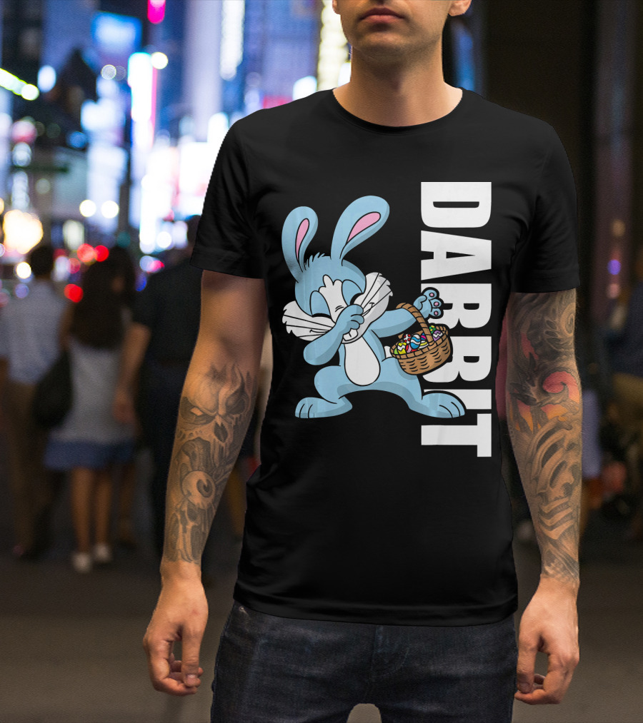 Easter Basket Stuffers Kids Dabbin Dabbit Rabbit With Eggs T-Shirt