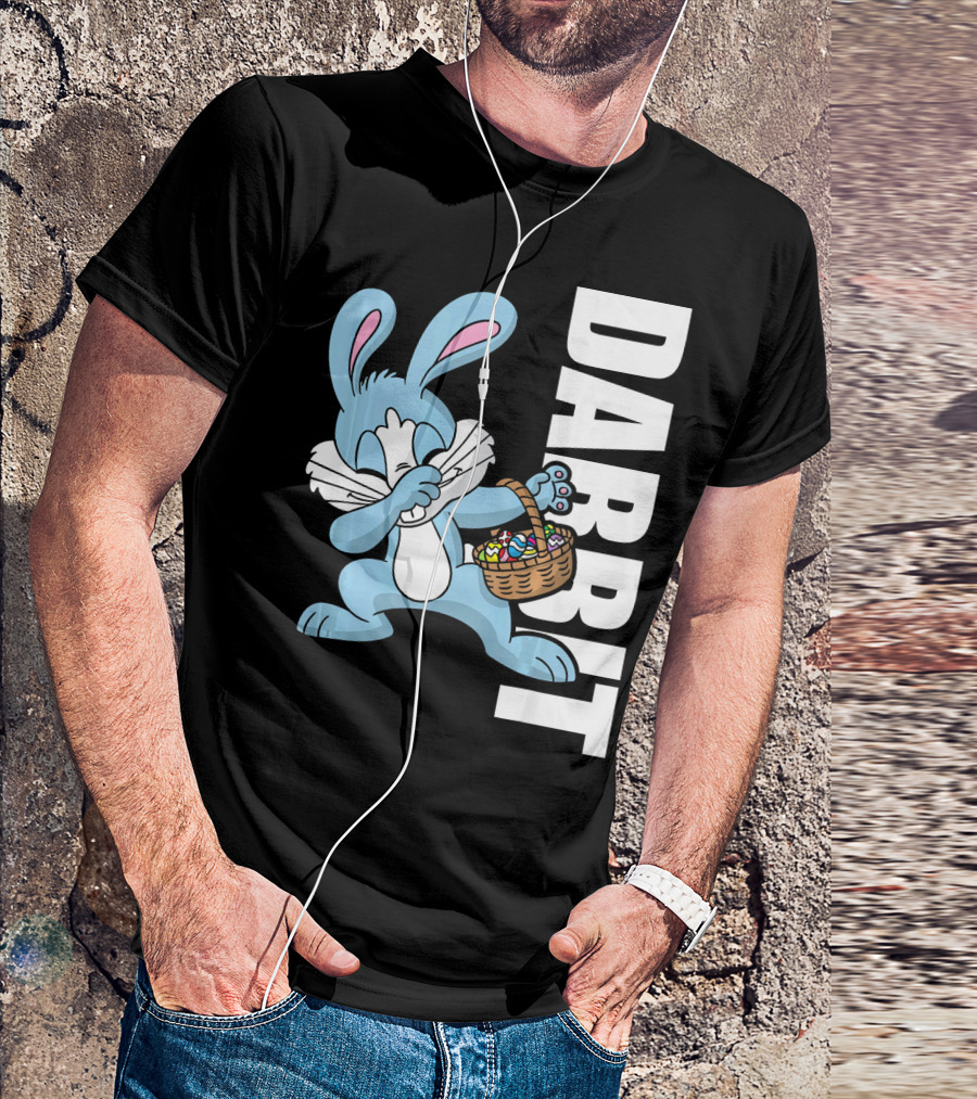 Easter Basket Stuffers Kids Dabbin Dabbit Rabbit With Eggs T-Shirt