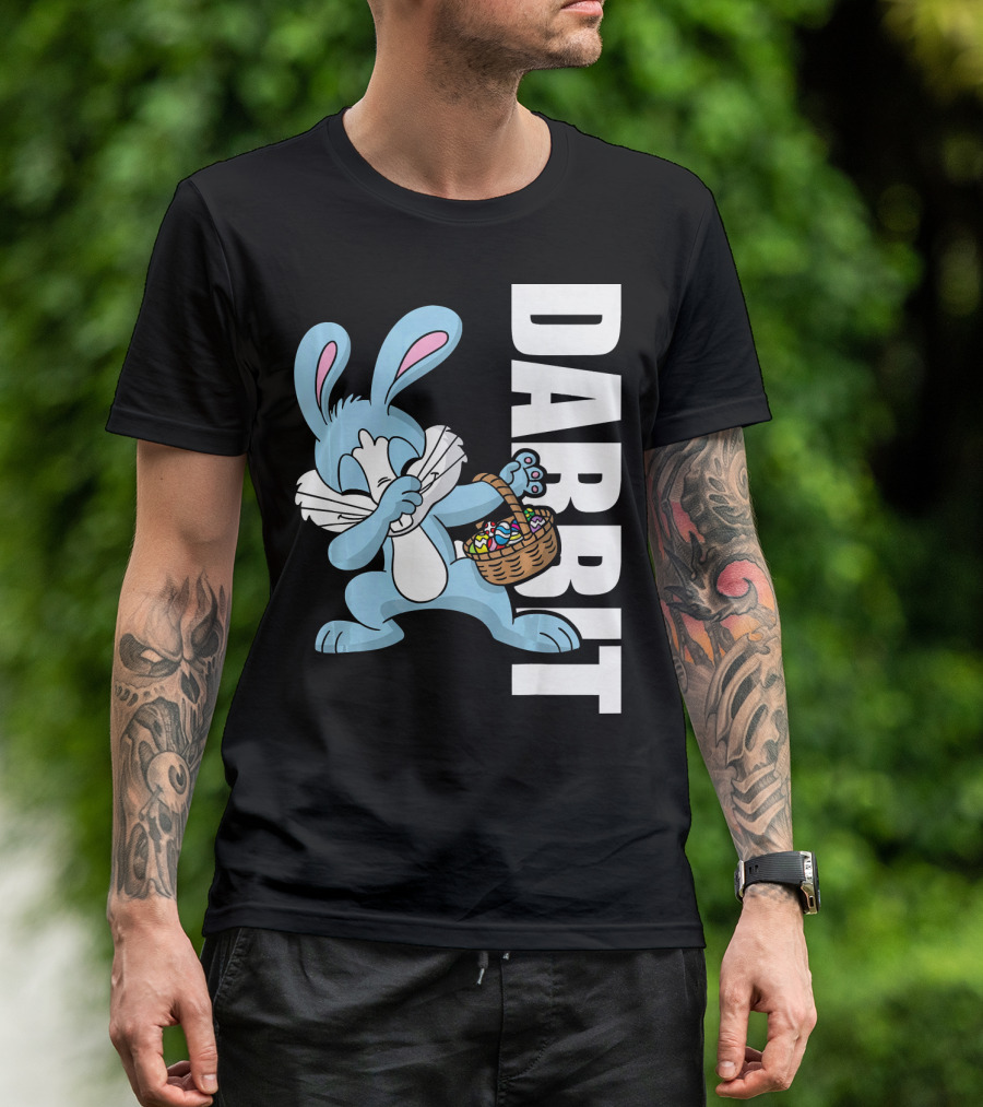 Easter Basket Stuffers Kids Dabbin Dabbit Rabbit With Eggs T-Shirt