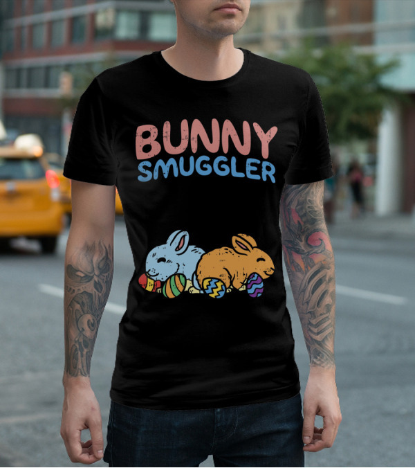Bunny Smuggler Twins Easter Pregnancy T-Shirt