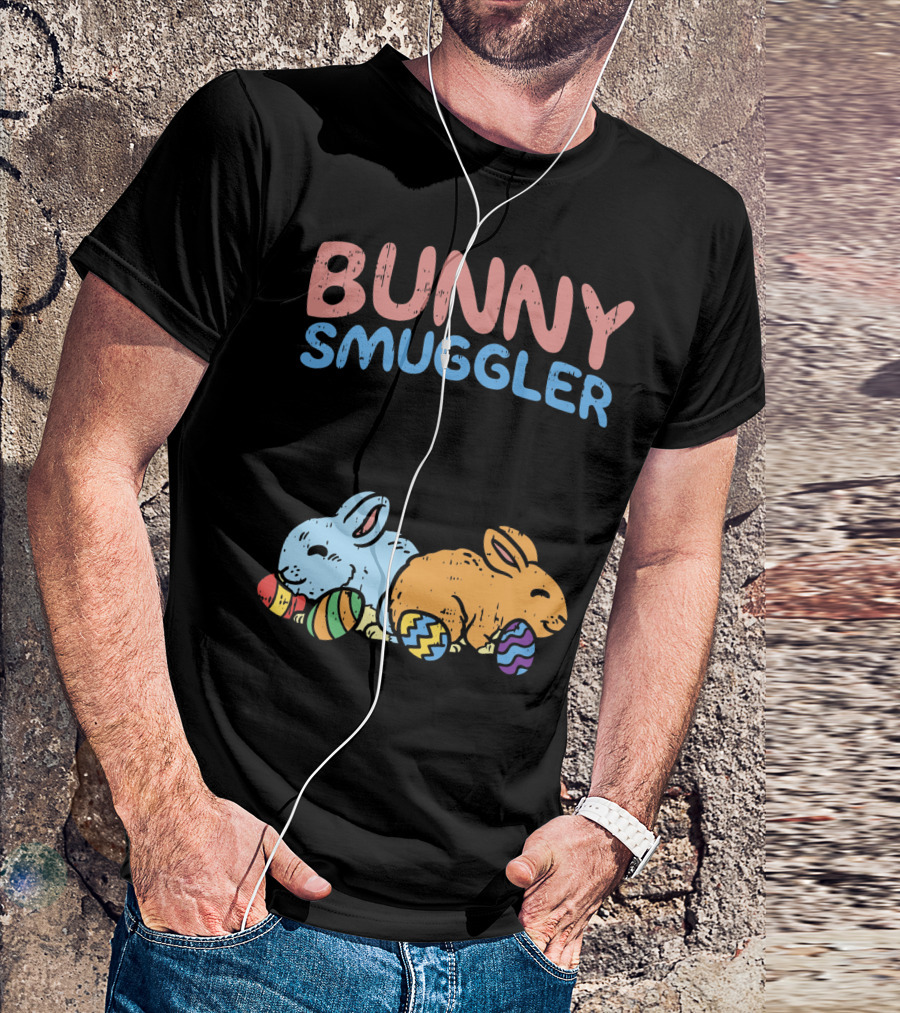 Bunny Smuggler Twins Easter Pregnancy T-Shirt