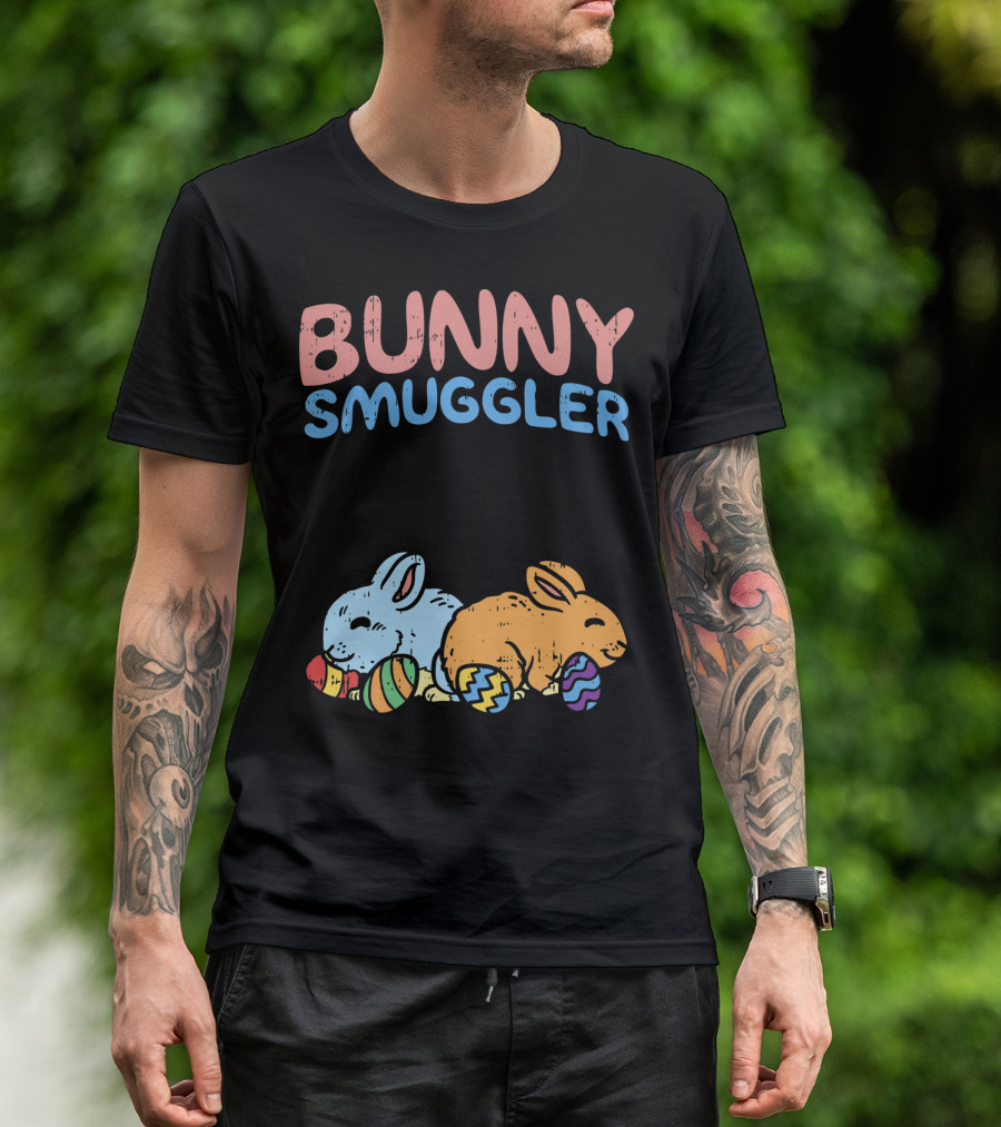 Bunny Smuggler Twins Easter Pregnancy T-Shirt