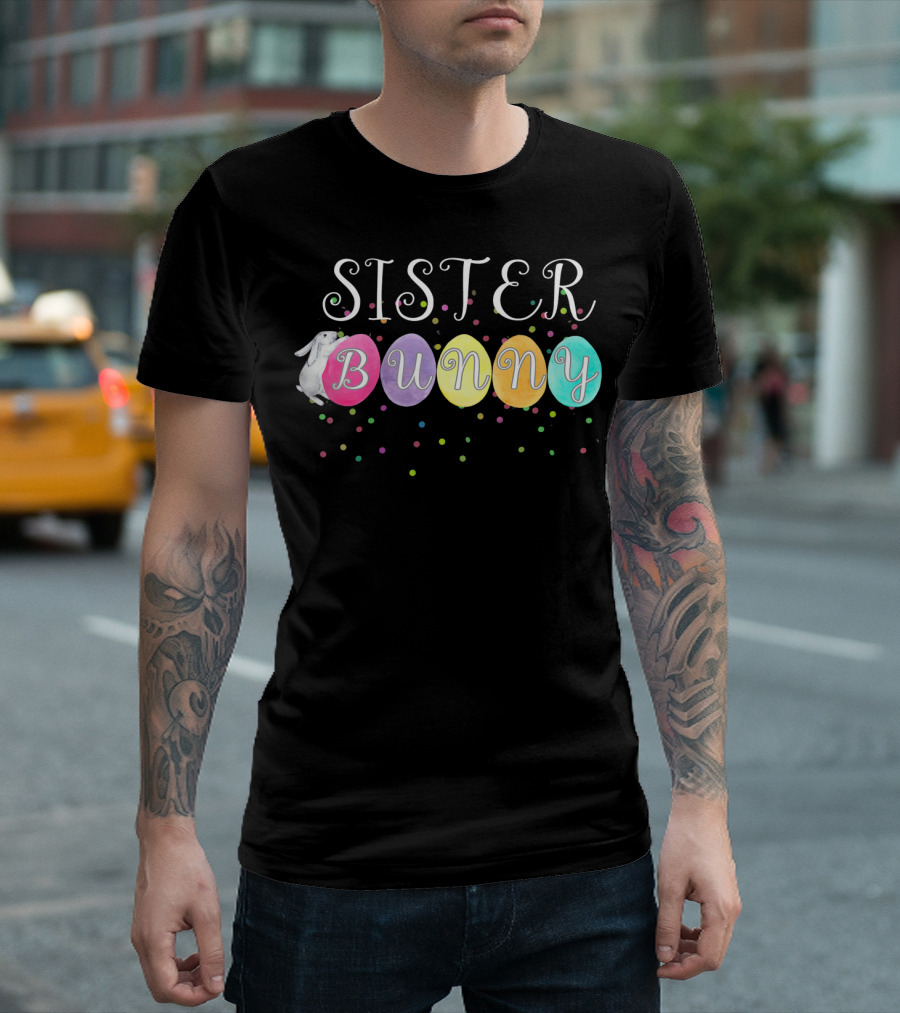 SISTER BUNNY Colorful Eggs Kids T-Shirt