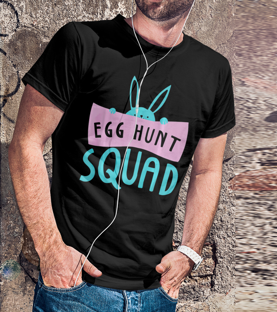 Egg Hunt Squad Easter Bunny Banner T-Shirt