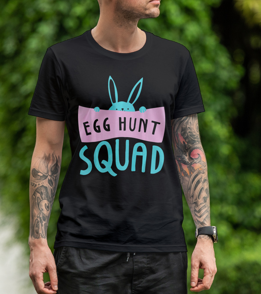 Egg Hunt Squad Easter Bunny Banner T-Shirt