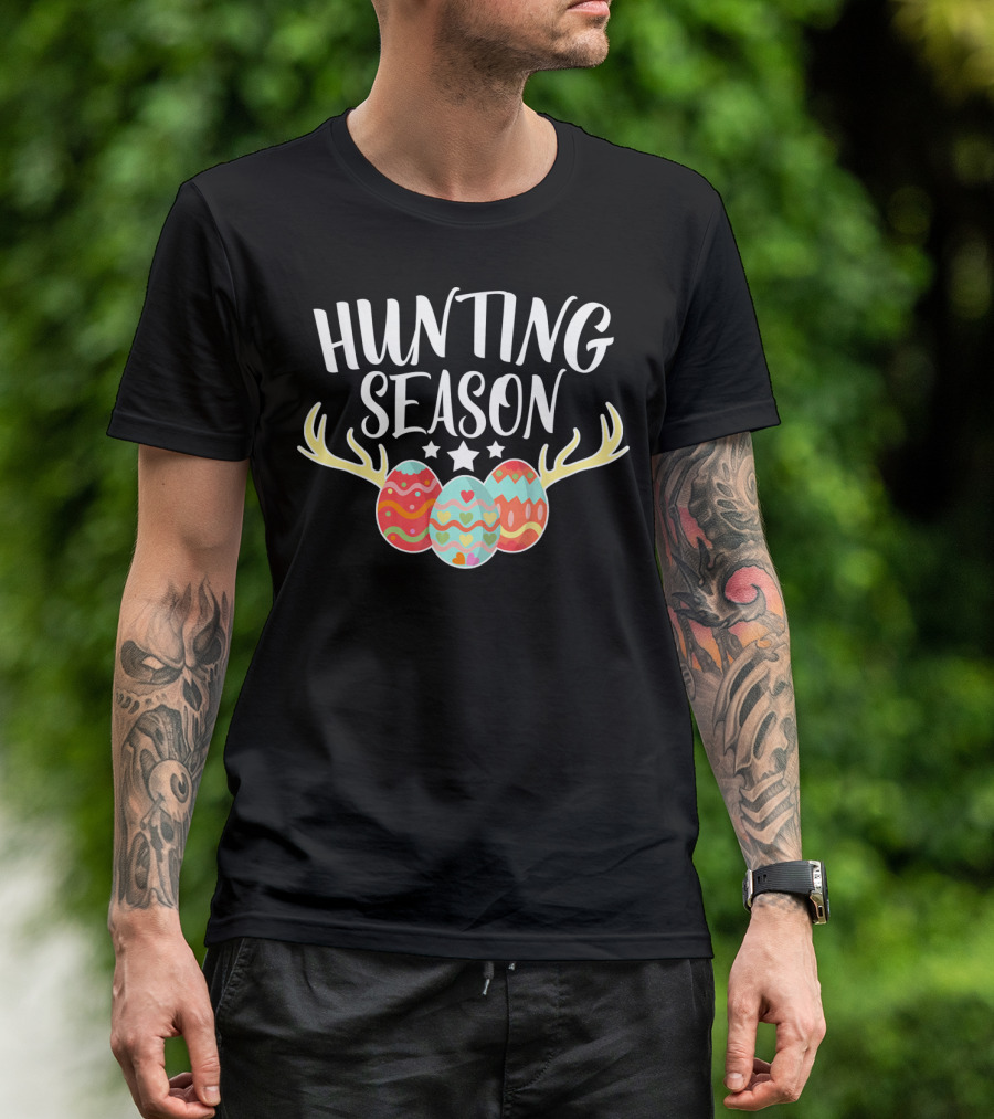 Hunting Season Happy Easter Kids Boys Girl T-Shirt