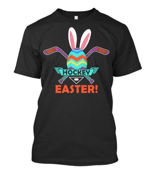 Hockey Easter Egg Bunny Boys Girl Easter T-Shirt