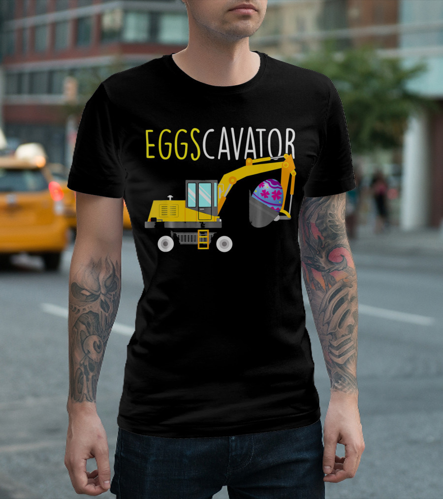 EGGSCAVATOR Funny Dinosaurs T Rex Hates Egg Hunts T-Shirt