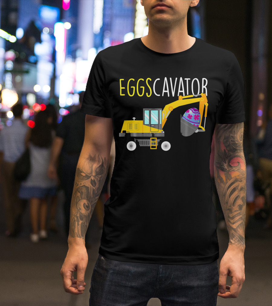 EGGSCAVATOR Funny Dinosaurs T Rex Hates Egg Hunts T-Shirt