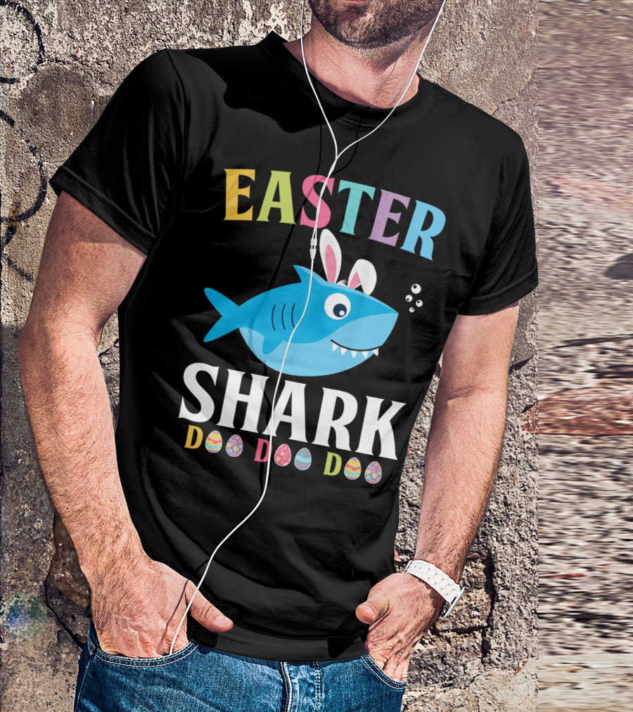 Easter Shark Bunny Do Do Do Kids Toddler T-Shirt