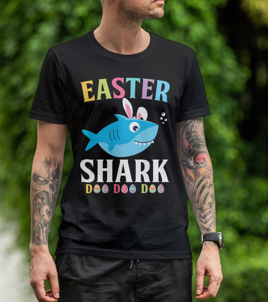 Easter Shark Bunny Do Do Do Kids Toddler T-Shirt