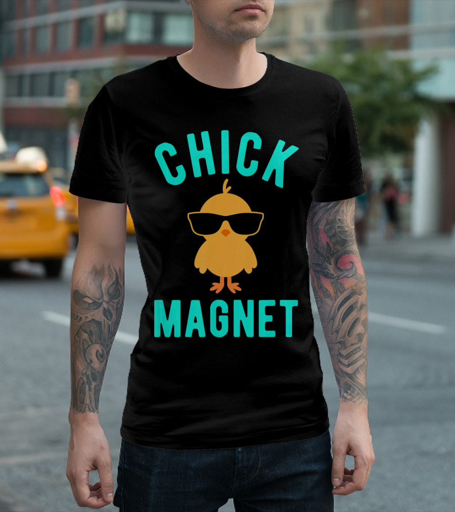Chick Magnet Funny Easter Sunglasses Casual T-Shirt