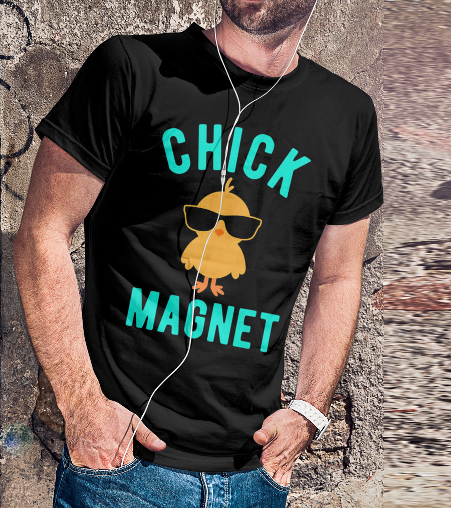 Chick Magnet Funny Easter Sunglasses Casual T-Shirt