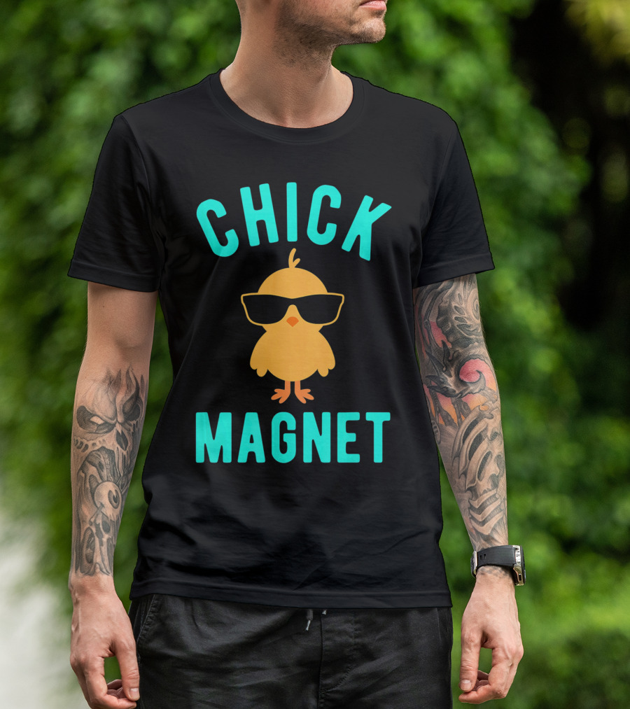 Chick Magnet Funny Easter Sunglasses Casual T-Shirt