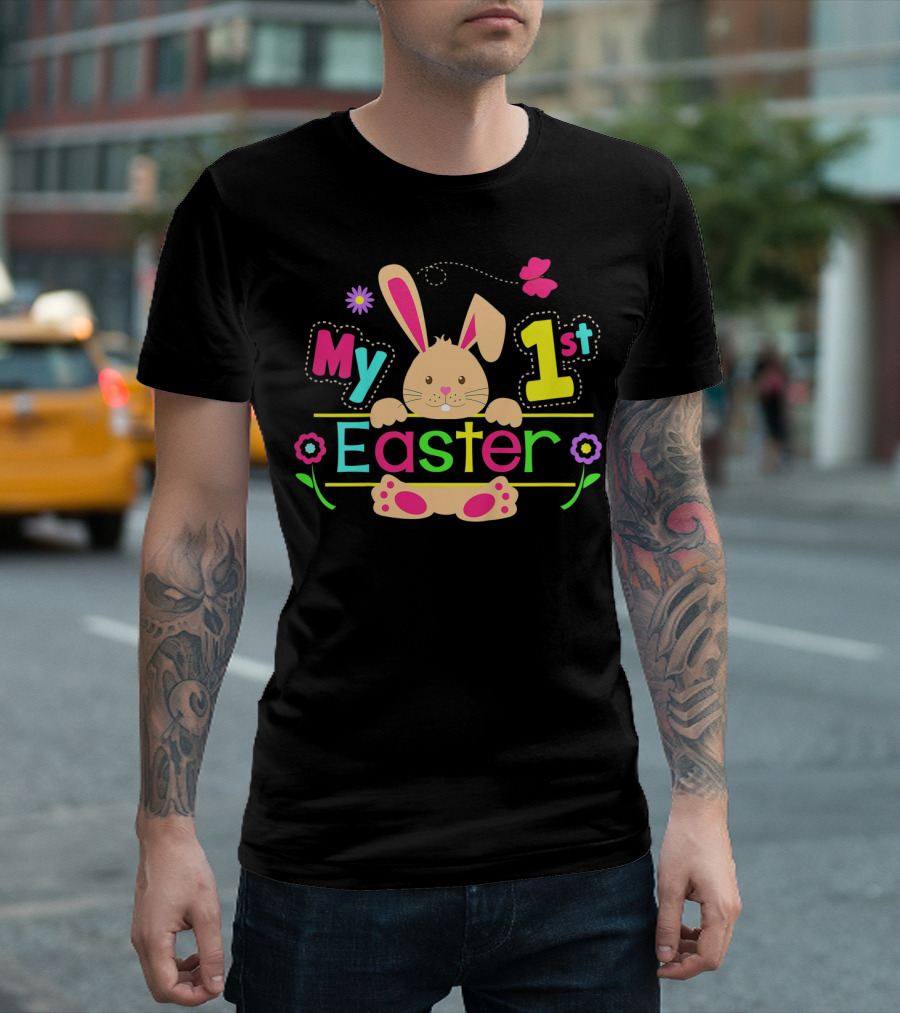 Kids My 1st Easter Bunny Flowers T-Shirt
