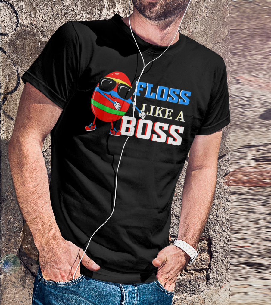 Floss Like A Boss Easter Cool Egg Dance T-Shirt